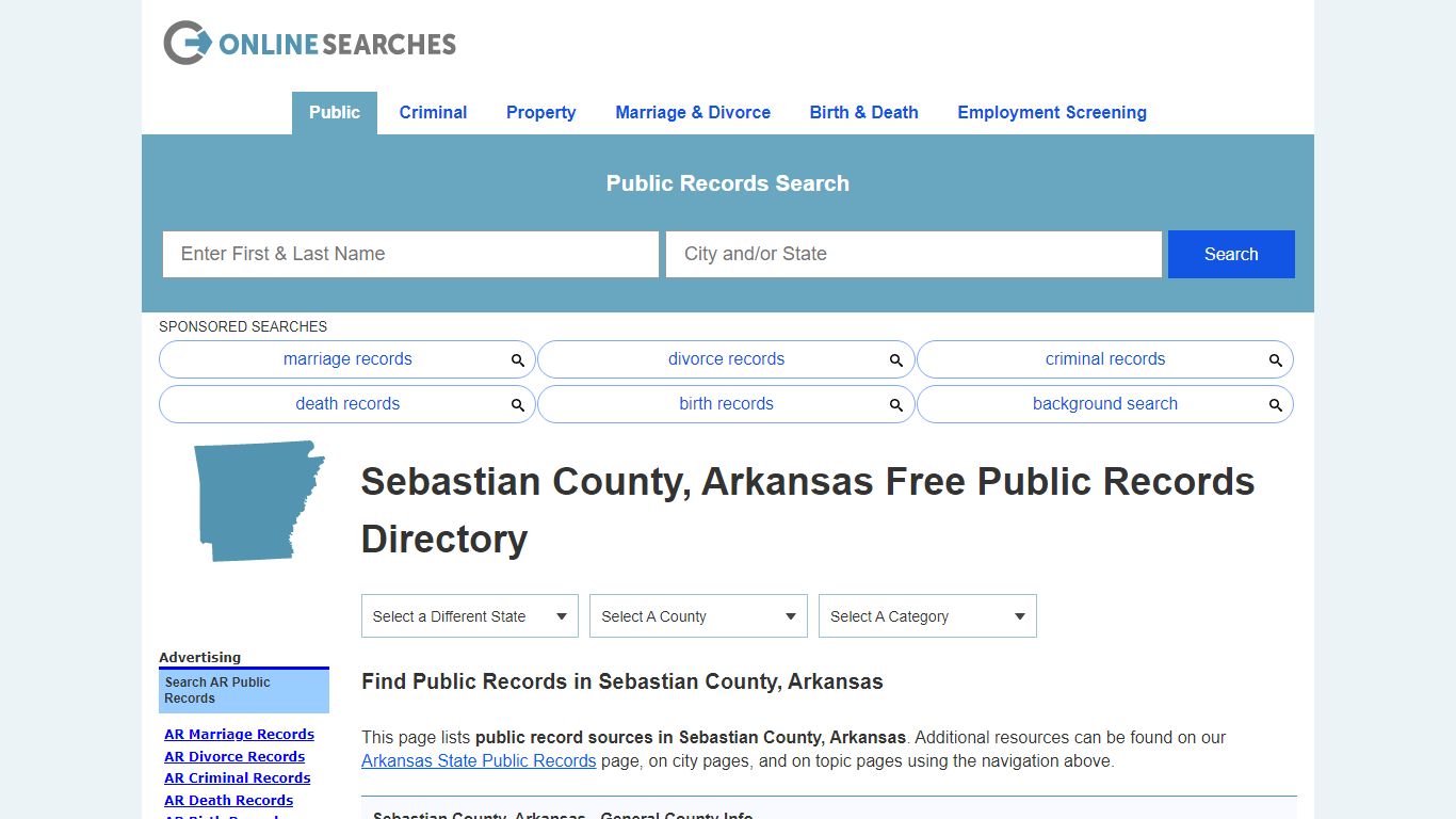 Sebastian County, Arkansas Public Records Directory